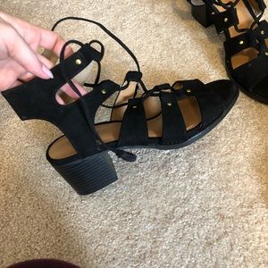 Old navy lace up wedges